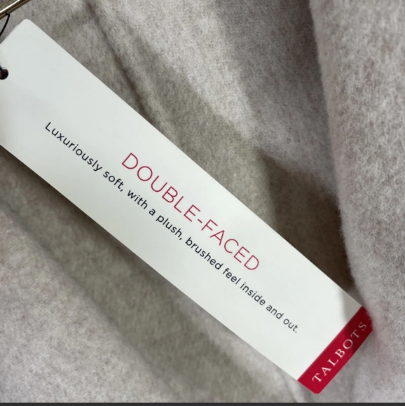 🆕Talbots | Double-Faced Wool Blend Blazer Jacket Heathered Cream Color Size 12 - Picture 4 of 10